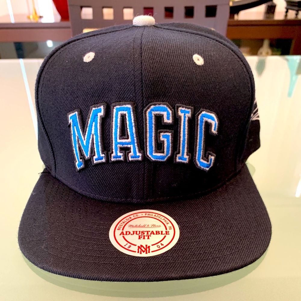 Orlando Magic Mitchell & Ness Black\Blue SnapBack Hat